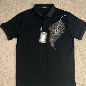 Bling Leaf Men Polo
